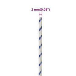 Båttau hvit 2 mm 500 m polypropylen