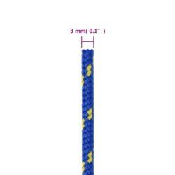 Båttau blå 3 mm 50 m polypropylen