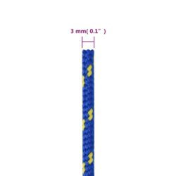 Båttau blå 3 mm 100 m polypropylen