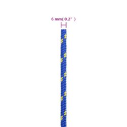 Båttau blå 6 mm 25 m polypropylen