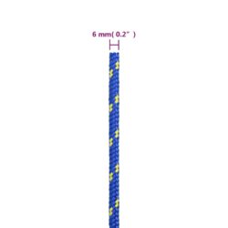 Båttau blå 6 mm 250 m polypropylen