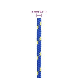 Båttau blå 8 mm 25 m polypropylen