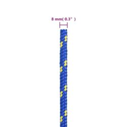 Båttau blå 8 mm 50 m polypropylen