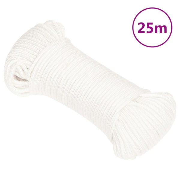 Båttau helhvit 3 mm 25 m polypropylen