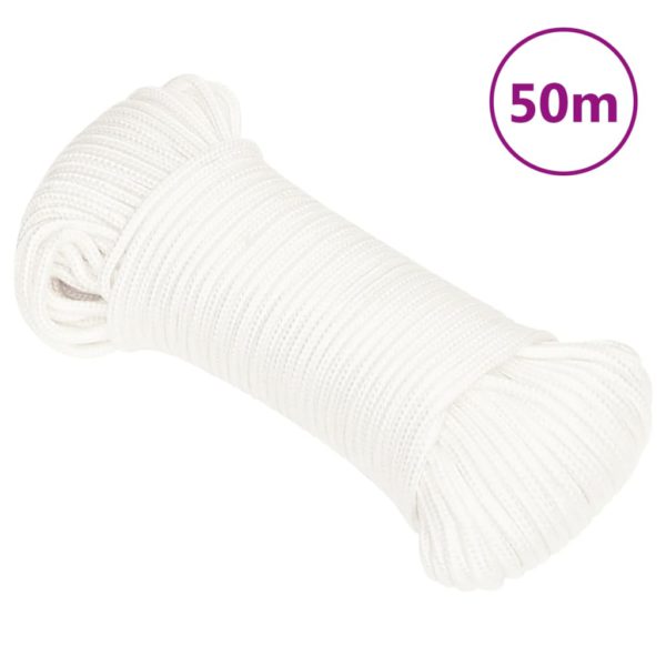 Båttau helhvit 5 mm 50 m polypropylen