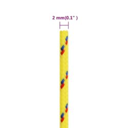 Båttau gul 2 mm 50 m polypropylen