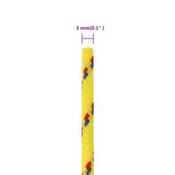 Båttau gul 3 mm 50 m polypropylen