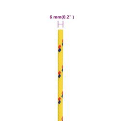 Båttau gul 6 mm 25 m polypropylen