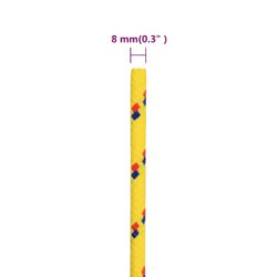 Båttau gul 8 mm 25 m polypropylen