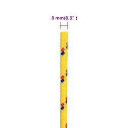 Båttau gul 8 mm 50 m polypropylen