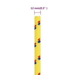 Båttau gul 12 mm 25 m polypropylen