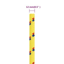 Båttau gul 12 mm 50 m polypropylen