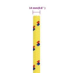 Båttau gul 14 mm 25 m polypropylen