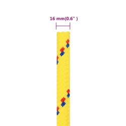 Båttau gul 16 mm 25 m polypropylen