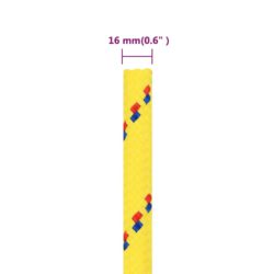 Båttau gul 16 mm 50 m polypropylen