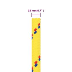 Båttau gul 18 mm 25 m polypropylen