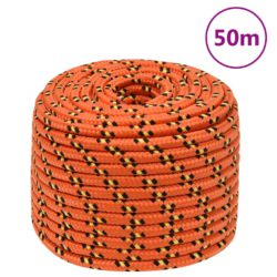 Båttau oransje 12 mm 50 m polypropylen