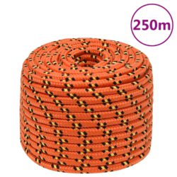 Båttau oransje 12 mm 250 m polypropylen