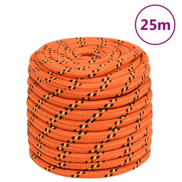 Båttau oransje 16 mm 25 m polypropylen