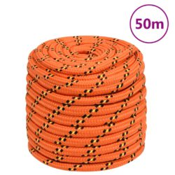 Båttau oransje 16 mm 50 m polypropylen