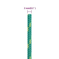 Båttau grønn 2 mm 25 m polypropylen