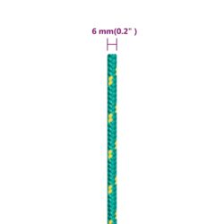 Båttau grønn 6 mm 25 m polypropylen