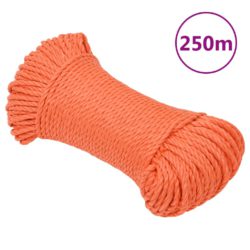 Arbeidstau oransje 3 mm 250 m polypropylen