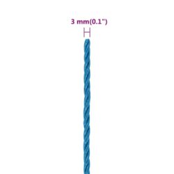 Arbeidstau blå 3 mm 25 m polypropylen