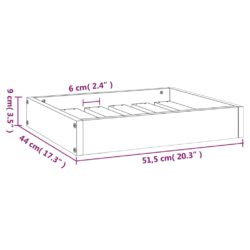 Hundeseng svart 51,5x44x9 cm heltre furu