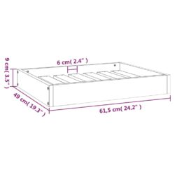 Hundeseng 61,5x49x9 cm heltre furu