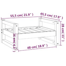 Hundeseng 55,5×45,5×28 cm heltre furu