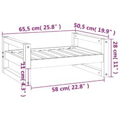 Hundeseng 65,5×50,5×28 cm heltre furu