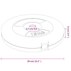 Vektskiver 2 stk 30 kg sement