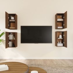 TV-benker 4 stk brun eik 30,5x30x60 cm konstruert tre