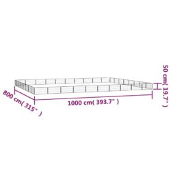 Hundegrind med 36 paneler svart 100×50 cm pulverlakkert stål