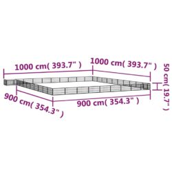 Hundegrind med 40 paneler svart 100×50 cm pulverlakkert stål