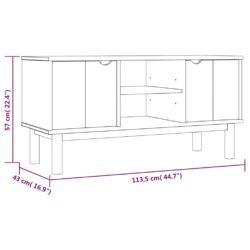 TV-benk OTTA 113,5x43x57 cm heltre furu