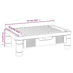 Monitorstativ svart 43×30,5×13 cm