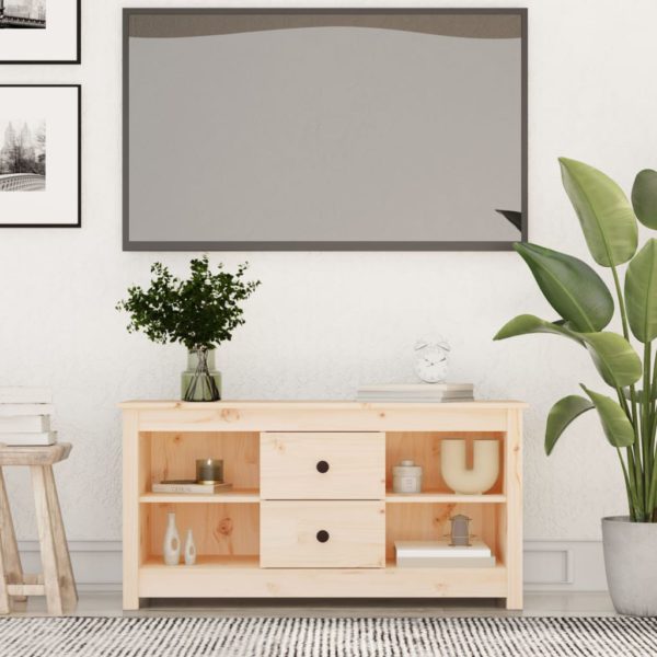 TV-benk 103×36,5×52 cm heltre furu