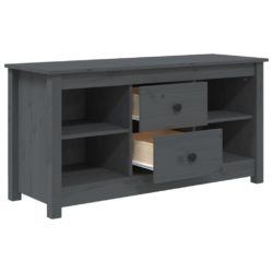 TV-benk grå 103×36,5×52 cm heltre furu