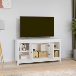 TV-benk hvit 103×36,5×52 cm heltre furu