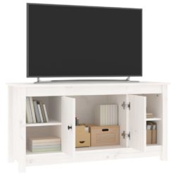 TV-benk hvit 103×36,5×52 cm heltre furu