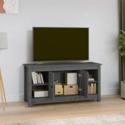 TV-benk grå 103×36,5×52 cm heltre furu