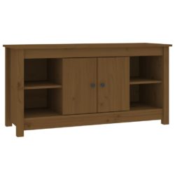 TV-benk honningbrun 103×36,5×52 cm heltre furu