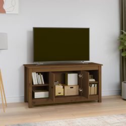 TV-benk honningbrun 103×36,5×52 cm heltre furu