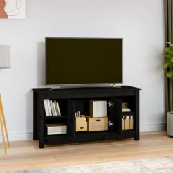 TV-benk svart 103×36,5×52 cm heltre furu