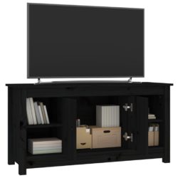 TV-benk svart 103×36,5×52 cm heltre furu