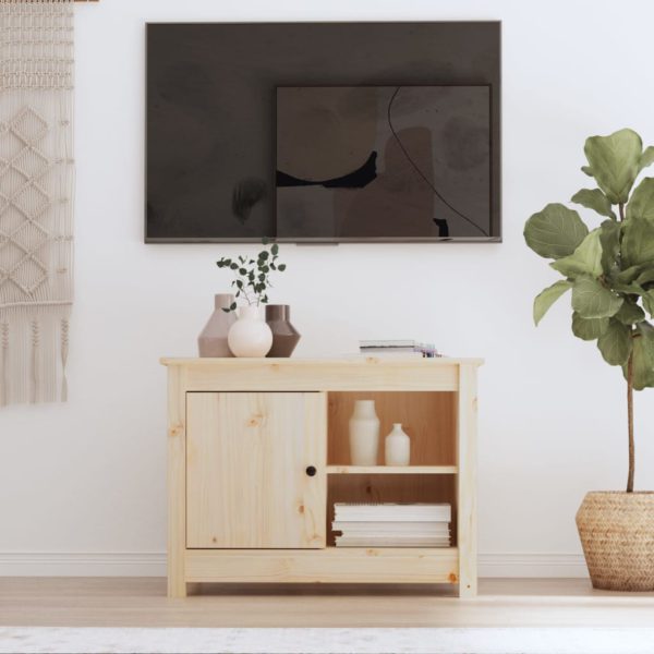 TV-benk 70×36,5×52 cm heltre furu