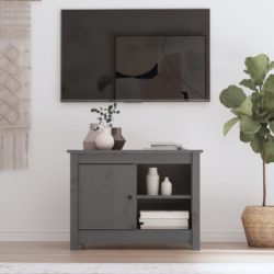 TV-benk grå 70×36,5×52 cm heltre furu