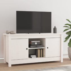 TV-benk hvit 103×36,5×52 cm heltre furu